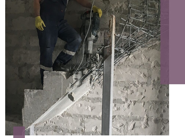 Демонтаж металлических и бетонных лестниц в Камышине