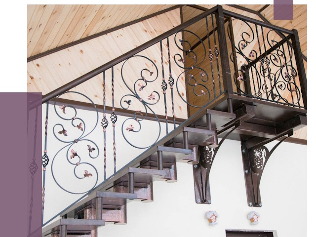 Кованые лестницы в Камышине от 80153 руб. под ключ