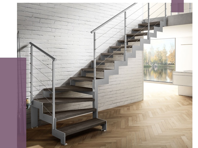 Г-образные лестницы под ключ в Камышине от 37251 руб. | ПРОЛЁТ-Кмш