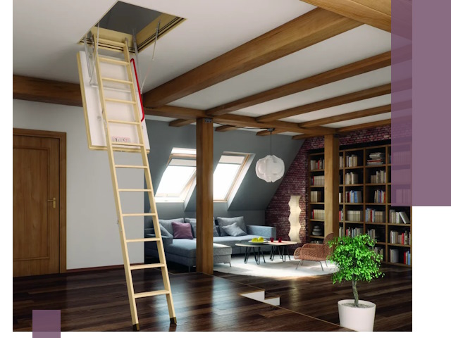 Чердачные лестницы под ключ в Камышине: изготовление и монтаж