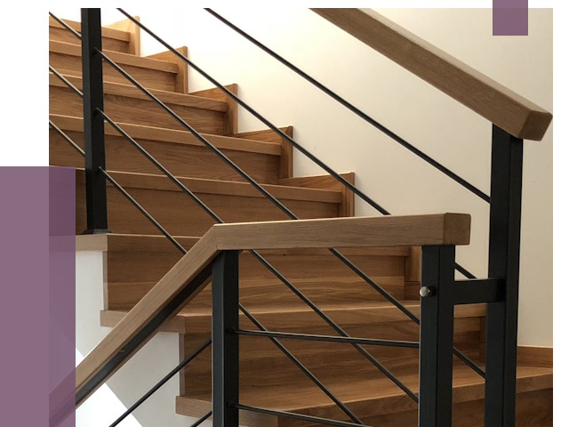 Обшивка металлической лестницы деревом в Камышине от 4367 руб.