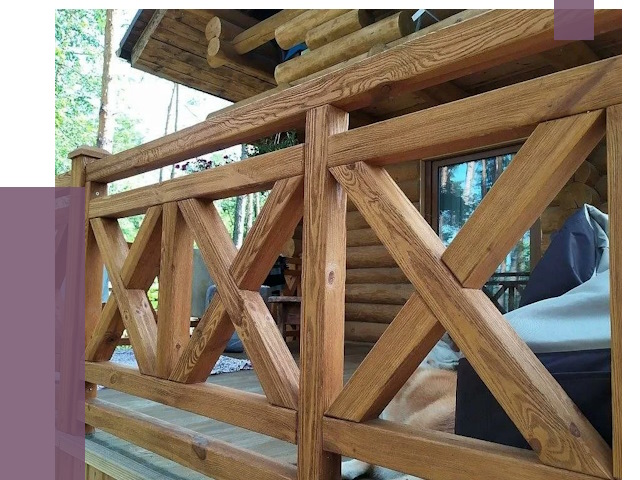 Деревянные перила под ключ в Камышине от 7707 руб. 