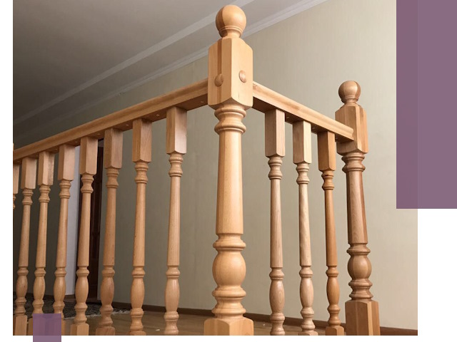 Деревянные перила на заказ в Камышине: монтаж и изготовление