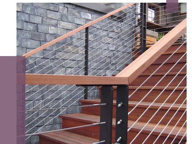 Тросовые перила под ключ в Камышине от 7810 руб.