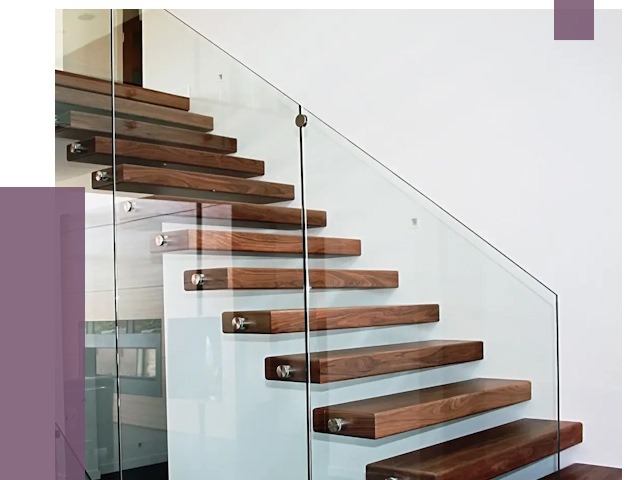 Стеклянные перила для лестницы в Камышине от 14900 руб.