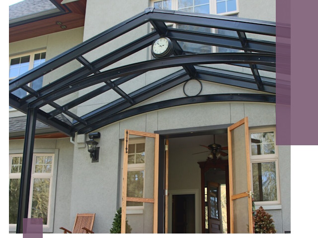 Изготовление и монтаж навесов и козырьков в Камышине