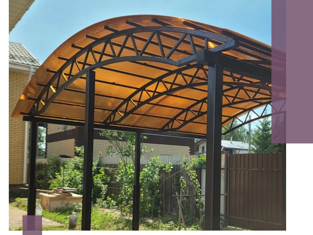 Изготовление навесов под ключ в Камышине из качественных материалов