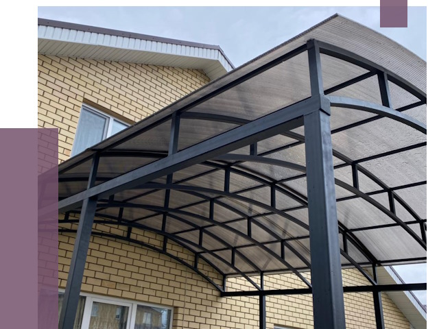 Монтаж козырьков в Камышине от 11561 руб. | ПРОЛЁТ-Кмш