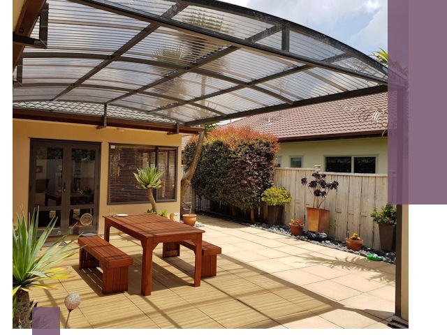 Навесы во двор под ключ в Камышине — изготовление и монтаж