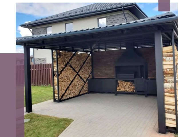 Навесы для барбекю в Камышине от 12794 руб. под ключ | ПРОЛЁТ-Кмш