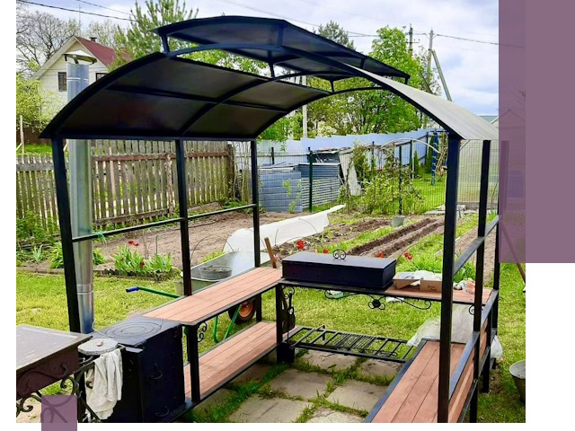 Навесы для барбекю в Камышине: изготовление, монтаж и демонтаж