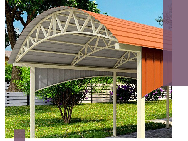 Навесы из профнастила под ключ в Камышине — установка и монтаж