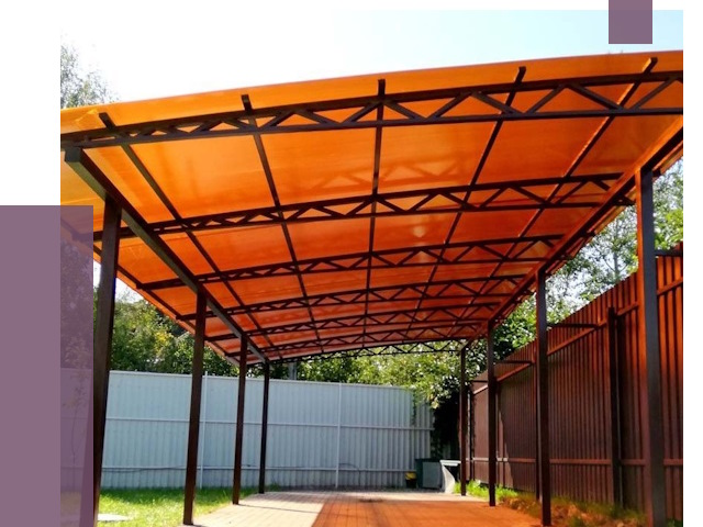 Односкатные навесы под ключ в Камышине от 13205 руб. 