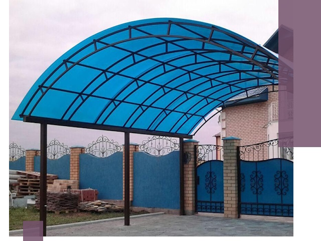 Арочные навесы под ключ в Камышине — изготовление и монтаж