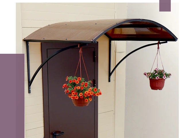 Козырьки над входом в Камышине от 14900 руб.  | ПРОЛЁТ-Кмш