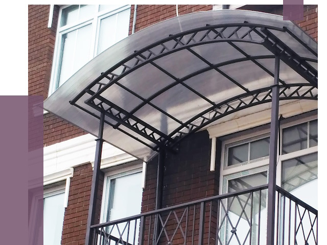 Козырьки над балконом в Камышине от 8683 руб. | ПРОЛЁТ-Кмш