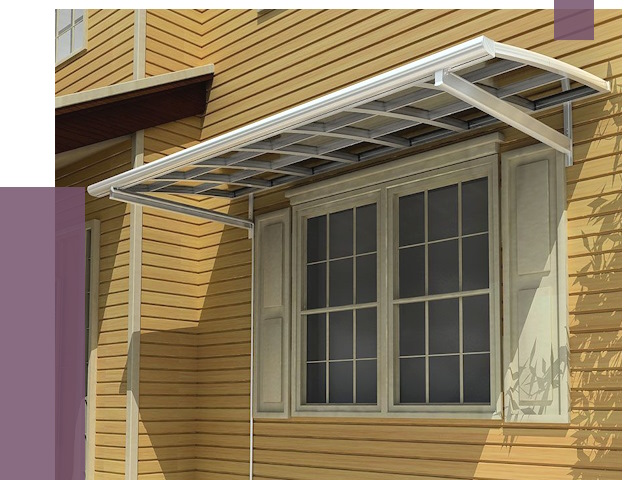 Козырьки над окнами в Камышине от 7656 руб. — монтаж, покупки | ПРОЛЁТ-Кмш