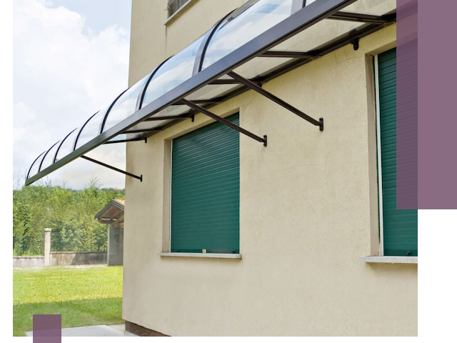 Козырьки над окнами в Камышине — изготовление и монтаж по выгоде