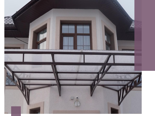 Козырьки из поликарбоната под ключ в Камышине