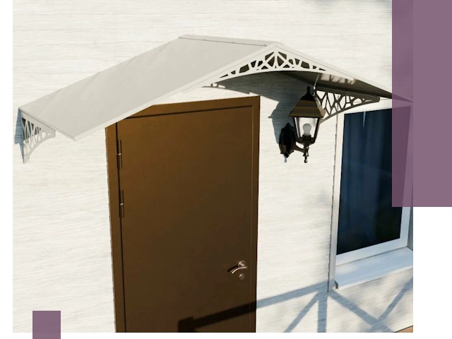 Металлические козырьки на входы и террасы в Камышине