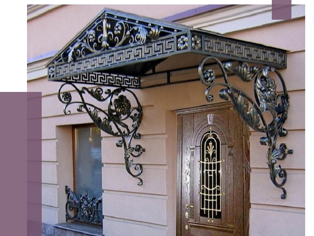 Кованые козырьки в Камышине под ключ от 12794 руб. — ПРОЛЁТ