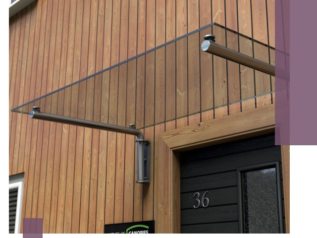 Стеклянные козырьки на входы и фасады в Камышине