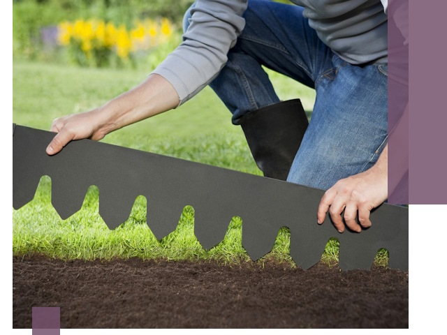 Металлические бордюры для газона в Камышине — изготовление и монтаж