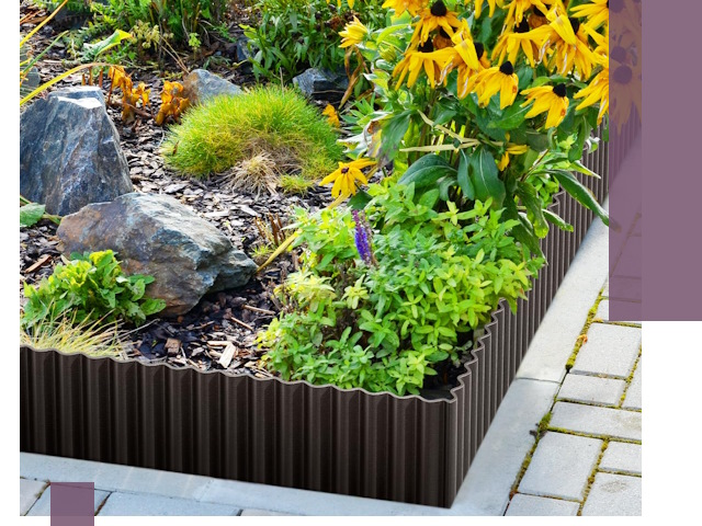 Металлические бордюры для клумб в Камышине — производство и монтаж